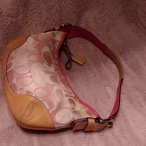 Authentic Coach w mono/leather handbag - Picture 3 of 12